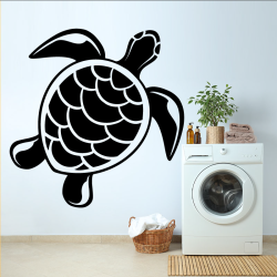 Sticker Tortue Sauvage Noir