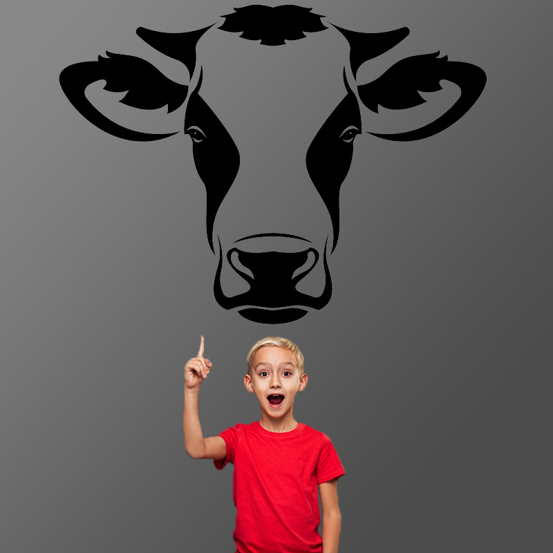 Sticker Vache d'élevage Noir