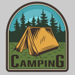 Sticker Camping  - Tente