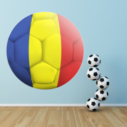 Autocollant Ballon De Foot Roumanie