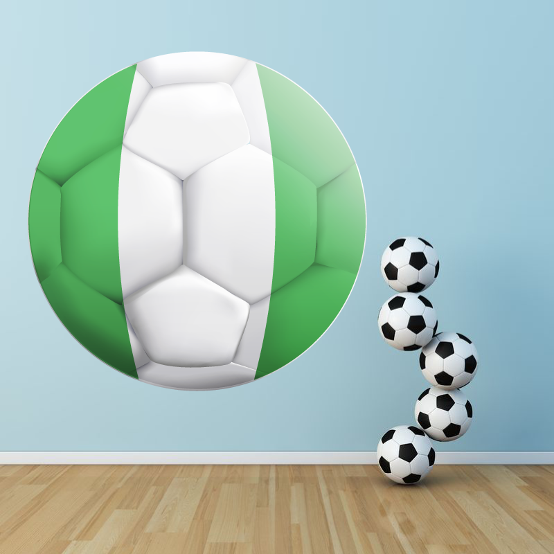 Autocollant Ballon De Foot Nigeria