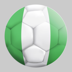 Autocollant Ballon De Foot Nigeria