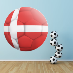 Autocollant Ballon De Foot Danemark