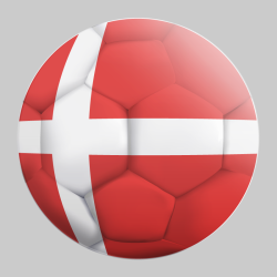 Autocollant Ballon De Foot Danemark