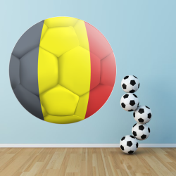 Autocollant Ballon De Foot Belgique