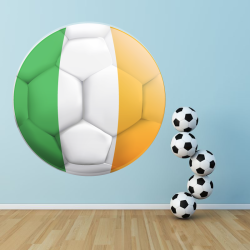 Autocollant Ballon De Foot Irlande