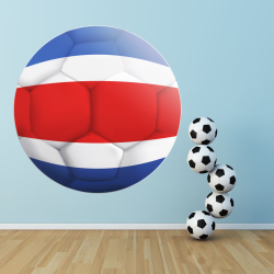 Autocollant Ballon De Foot Costa Rica