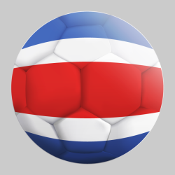 Autocollant Ballon De Foot Costa Rica