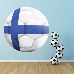 Autocollant Ballon De Foot Finlande