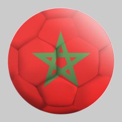 Autocollant Ballon De Foot Maroc