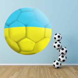 Autocollant Ballon De Foot Ukraine