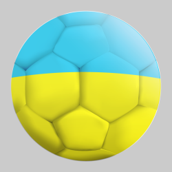 Autocollant Ballon De Foot Ukraine