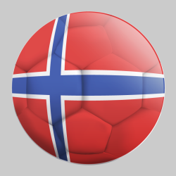 Autocollant Ballon De Foot Norvège