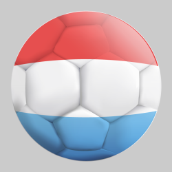 Autocollant Ballon De Foot Luxembourg