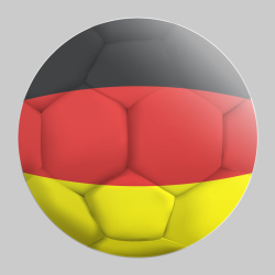 Autocollant Ballon De Foot Allemagne