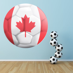 Autocollant Ballon De Foot Canada