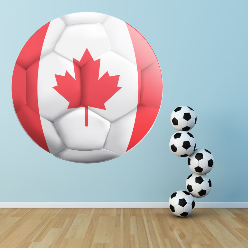 Autocollant Ballon De Foot Canada