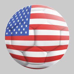 Autocollant Ballon De Foot Etats Unis