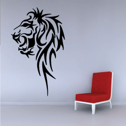 Sticker Mural Lion Tribal - 1