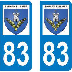 Autocollant Plaque Sanary-sur-Mer 83110