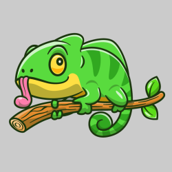 Sticker Caméléon Mignon