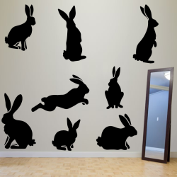 Sticker lapin lapin Noir