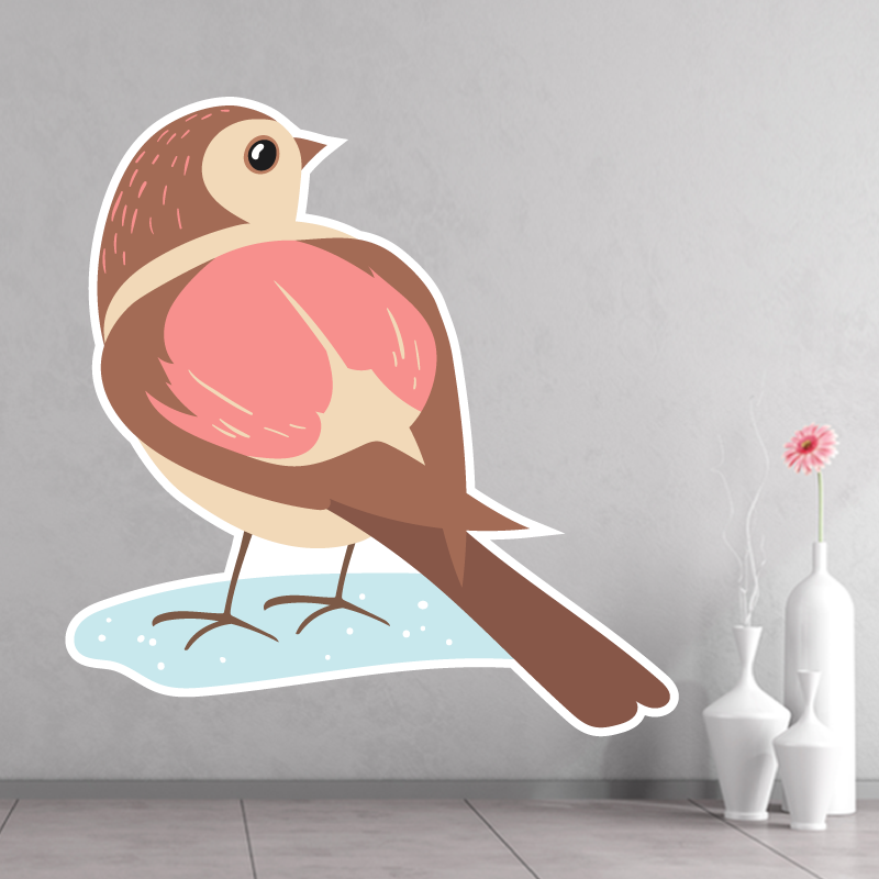 Sticker Mural Oiseau Chanteur