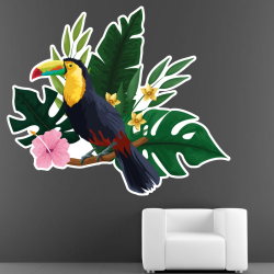Sticker Mural Oiseau Exotique