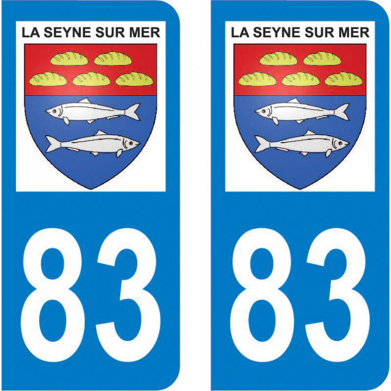 Autocollant Plaque La Seyne-sur-Mer 83500