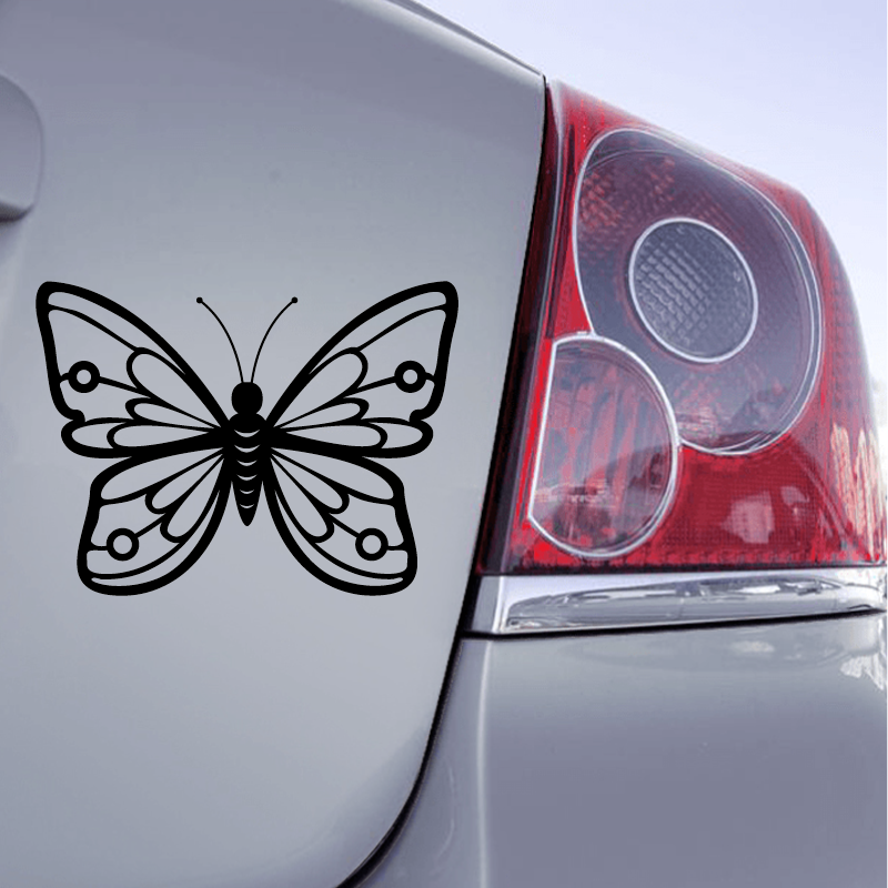 Autocollant Silhouette de Papillon Noir