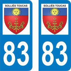 Autocollant Plaque Solliès-Toucas 83210