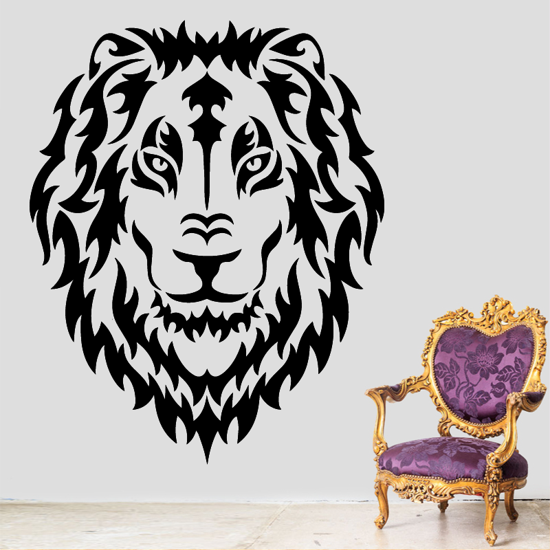 Sticker Mural Lion Face - 1