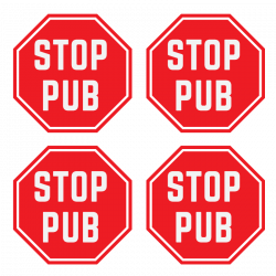 Sticker etiquette Stop Pub - 2
