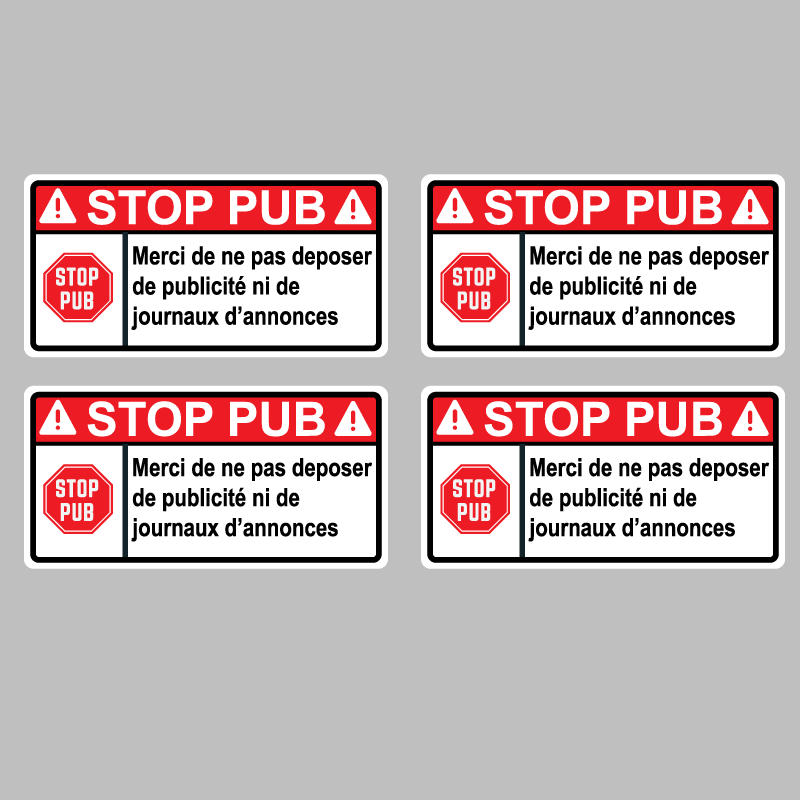 Stop Pub : à chacun son autocollant — Mouscron