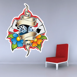 Sticker Mural Flower Poker - 1