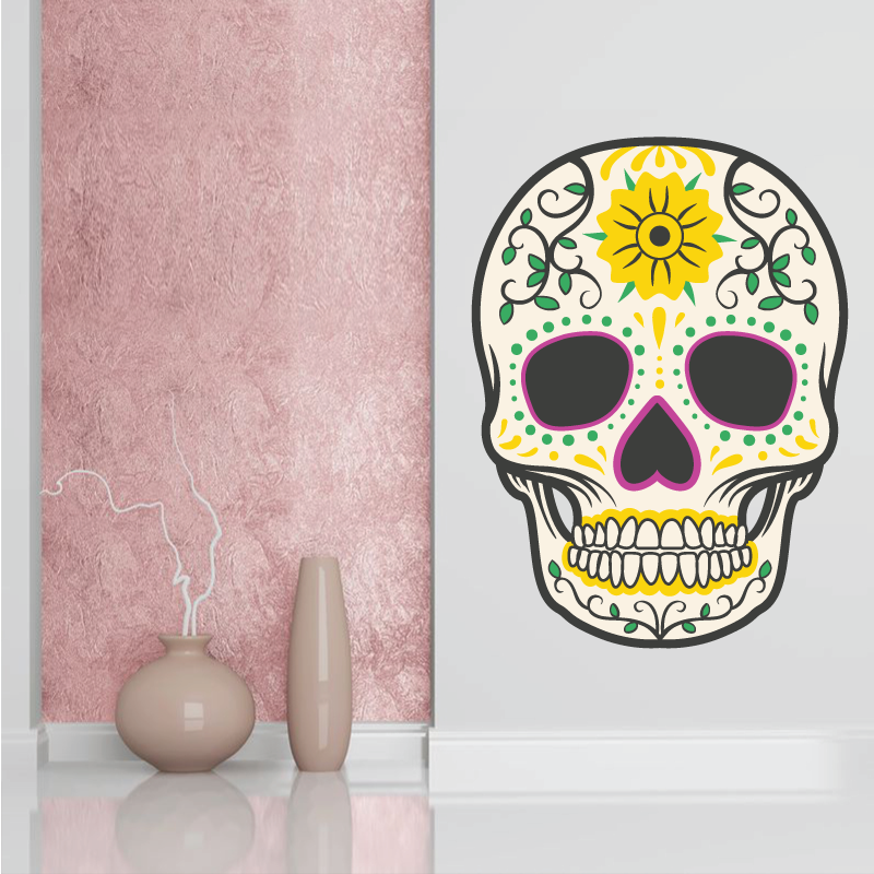 Sticker Mural Sugar Skull - 1