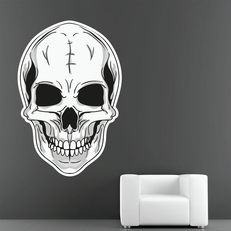 Sticker Mural Tête De Mort De Face - 1