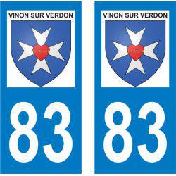 Sticker Plaque Vinon-sur-Verdon 83560
