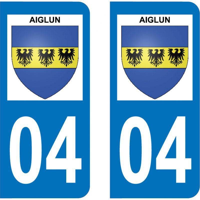 Autocollant Plaque Aiglun 04510