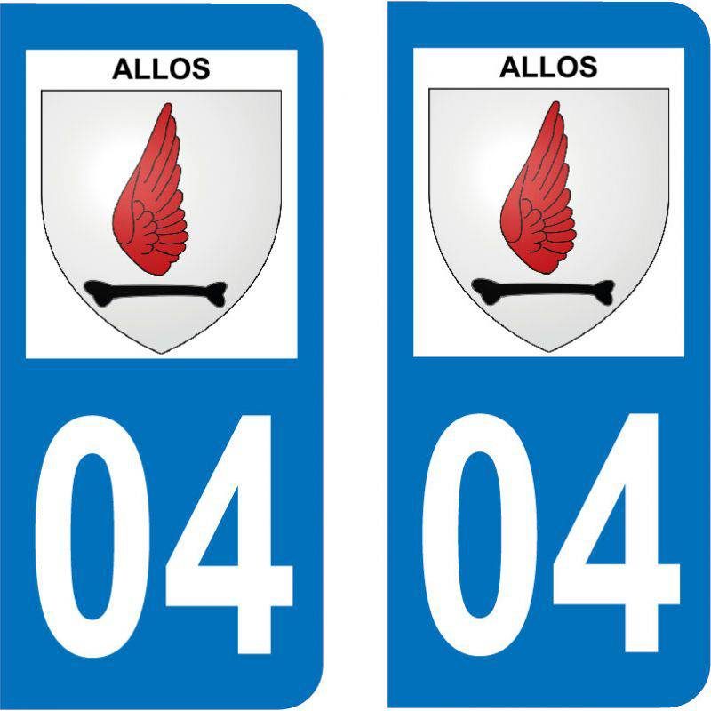 Autocollant Plaque Allos 04260 Autocollant Plaque Allos 04260