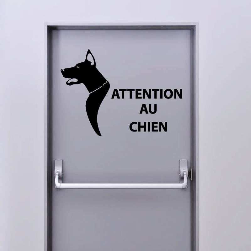 Sticker Attention Au Chien - 1