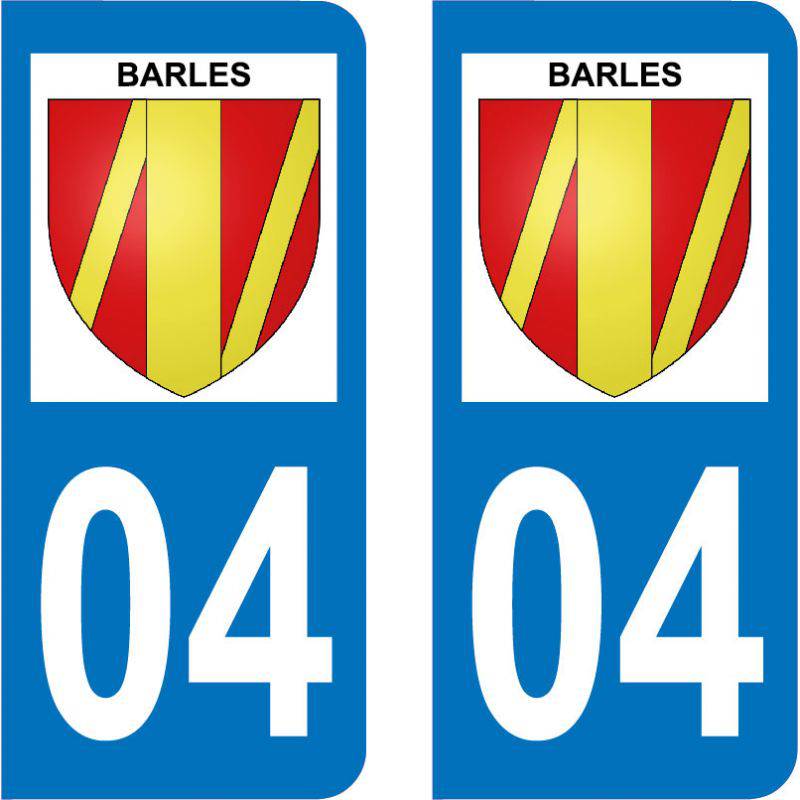 Autocollant Plaque Barles 04140