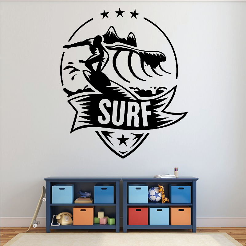 Sticker Mural Logo Surf - 1