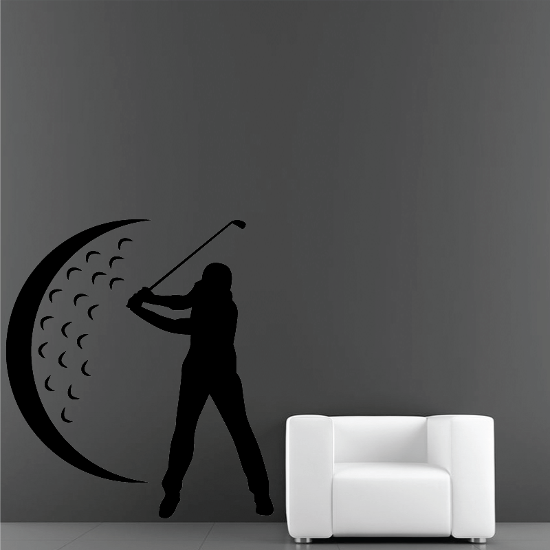 Sticker Mural Golfeur - 1