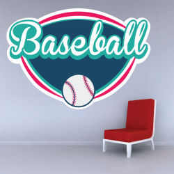 Autocollant Mural Logo Baseball - 1