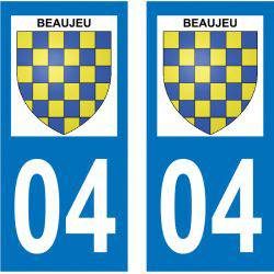 Sticker Plaque Beaujeu 04420