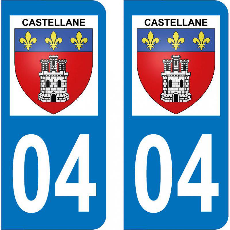 Autocollant Plaque Castellane 04120