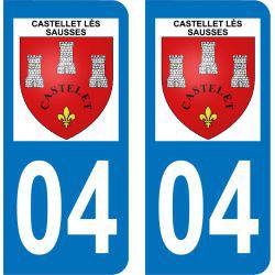 Autocollant  Plaque Castellet-lès-Sausses 04320
