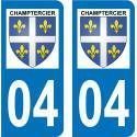 Sticker Plaque Champtercier 04660