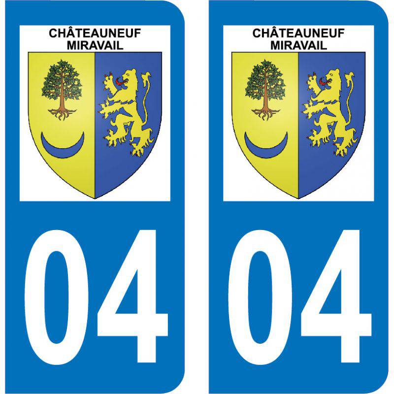 Sticker Plaque Châteauneuf-Miravail 04200